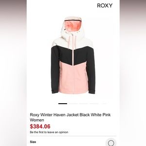 Roxy Winter Haven Jacket Black White Pink Women